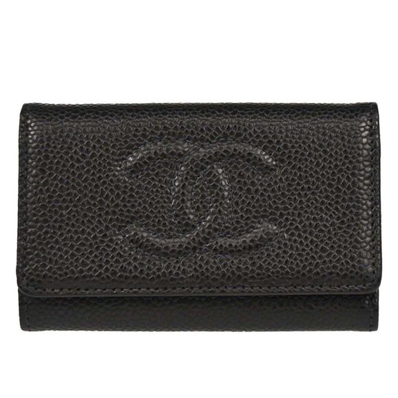 Chanel Six Hook Key Case Black Calfskin Small Good - Picture 1 of 8